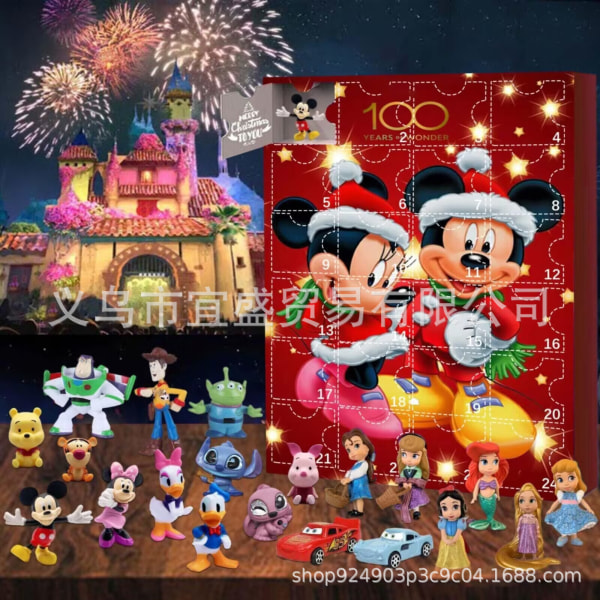 2023 Christmas Cartoon Figures Doll Advent Calendar Xmas 24 Days box Mickey Mouse-F