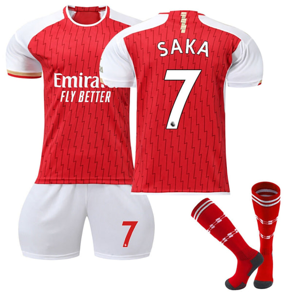 23/24 Arsenal-Hem Tröjor Pojkar Barn Kit Träning Kort Shirt Strumpa Suit Set 23/24 arsenal-home#11 22(6-7years)