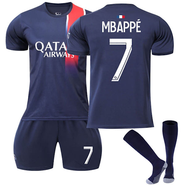 23-24 Paris fotbollströja för barn nr 7 Mbappe Adult Kids 23/24 liver-pool away #66 26(10-11years)