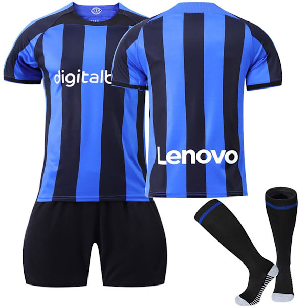 Fotbollssats för barn vuxen 2023/24 fotbollsdräkt för pojkar Strumpa korta skjortor 2223 inter-milan home#14 22 (6-7 years)