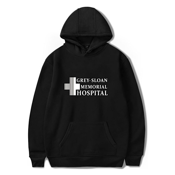 Grey's Anatomy American Drama Intern Hoodie Pullover Grafiskt print Luvtröjor White C XL