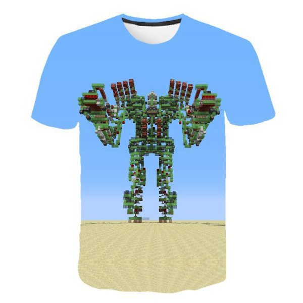 Pojkar Barn Casual kortärmad tecknad Minecraft T-shirt T-441 90