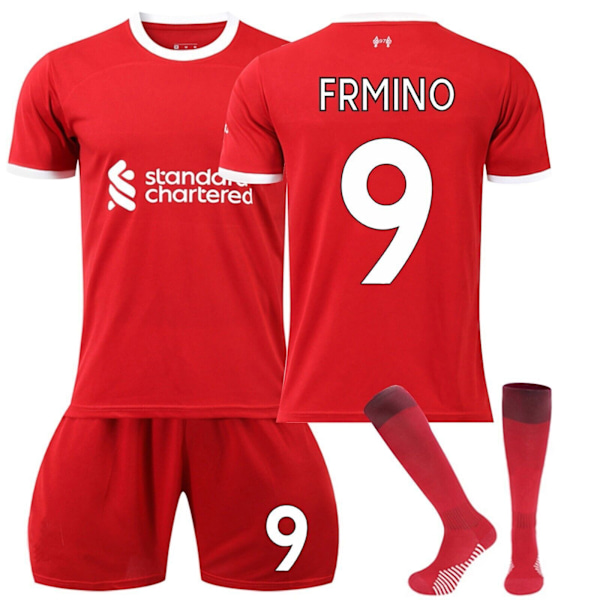 23/24 Jersey Set Vuxen Barn T-shirt kostym Fotbollssatser Fotboll träningströja Topp 23/24 liverpool away#9 28 (12-13 years)