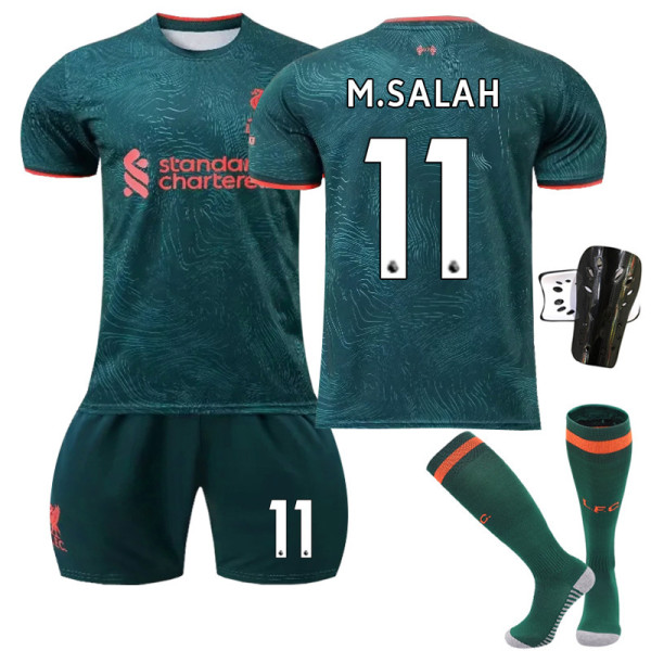 22 Liverpool Sweater 2 Borta NR. 11 Salah Tröja Set M.SALAH 11 With sock protect #XL