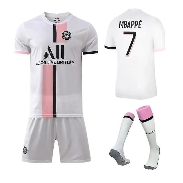 Regenboghorn Fotbollssatser Fotbollströja T-shirt kostym Mbappe PSG Away L (175-180 cm)