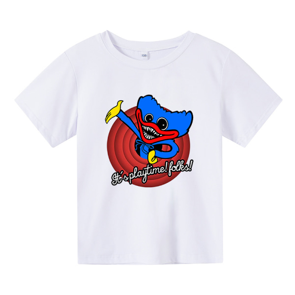 Poppy Playtime T-shirt Kortärmad presenttröja för barn White 1 150cm