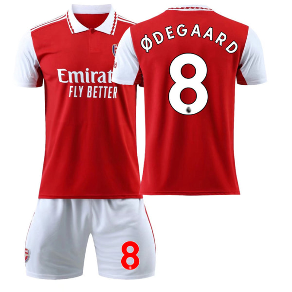 22-23 Arsenal Hemma Fotbollströja för barn nr 8 Ødegaard Ødegaard 8 S