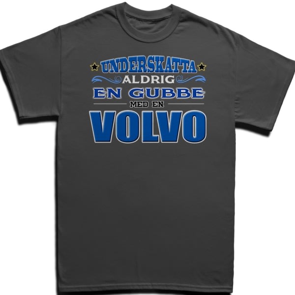 T-shirt - Underskatta aldrig en gubbe med en Volvo 2XL