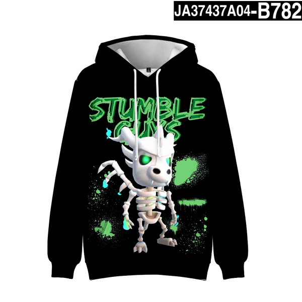 Stumble Guys 3D Print Hoodie Barnkappa Hoodie Ytterkläder 4 S