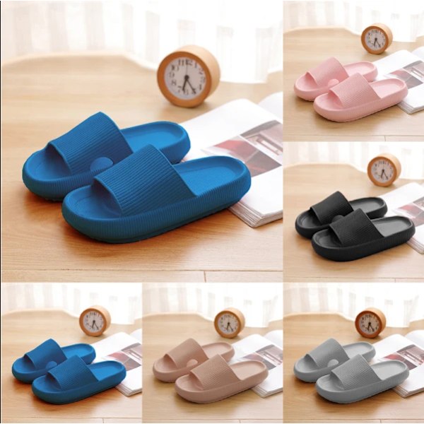 Tofflor för kvinnor Sommar mjuk sula sandaler Halkfria badkläder Light Blue 42/43