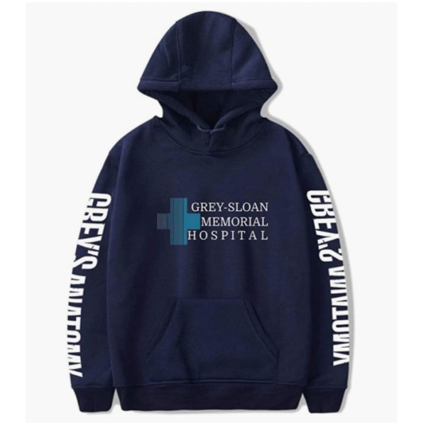 Grey's Anatomy American Drama Intern Hoodie Pullover Grafiskt print Luvtröjor JA32068A01 Blue XXXXL