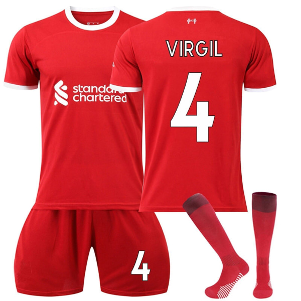 23/24 Jersey Set Vuxen Barn T-shirt kostym Fotbollssatser Fotboll träningströja Topp 22/23 liverpool-home#11 16 (2-3 years)