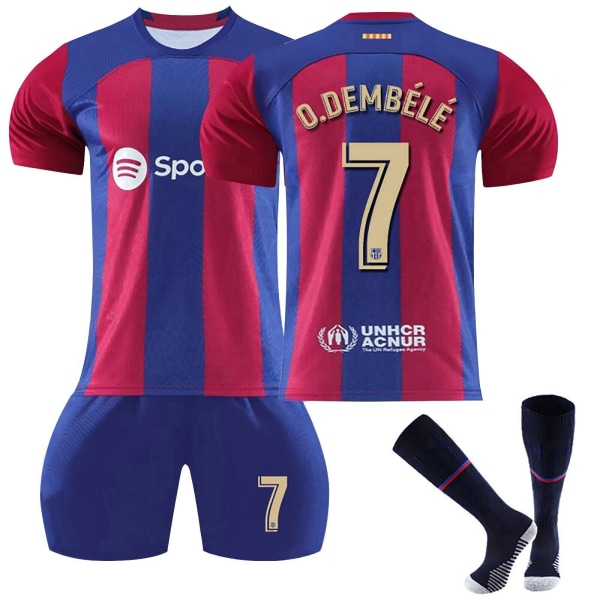 2324 Ny Barcelona fotbollströja 30 Gavi Jersey Set NO.30med strumpor 23/24 barcelona home#10 24(8-9years)