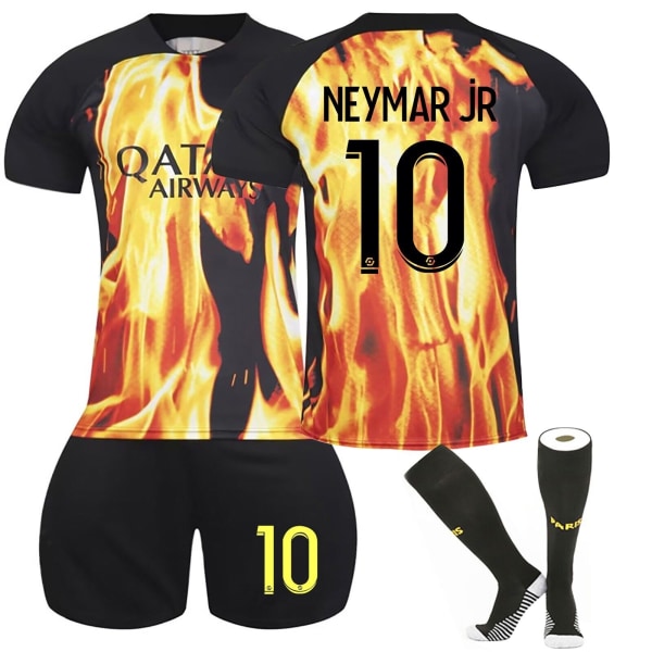 23-24 Boys Kids Kits Träningskort tröja Strumpkostymer Sport Short Top Jersey 22/23 paris saint away #10 24（8-9years）