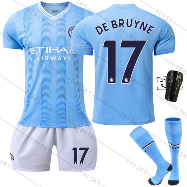 Manchester City F.C. 23-24 Hemtröja fotbollströja kit BRUYNE 17 #16