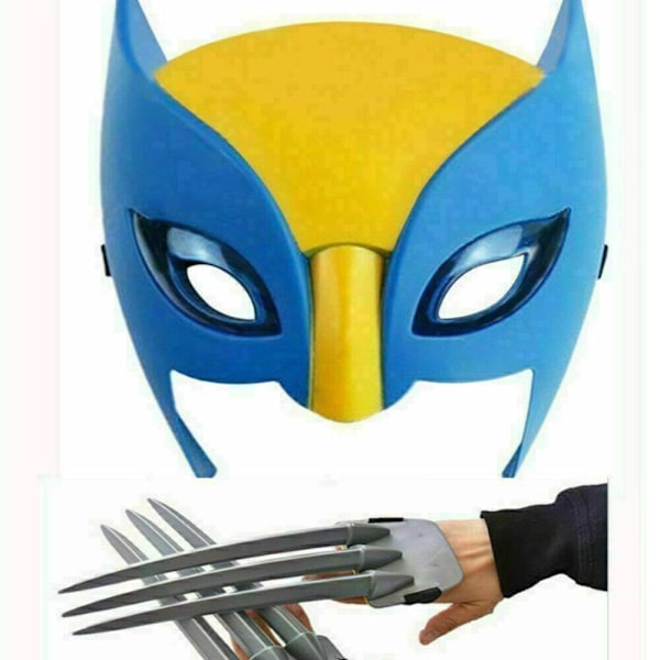 Pojkarnas Wolverine Bokdag Kostym Tight Muscle Suit Party Fancy Dress Cosplay M-(Headpeice+Bodysuit+2*Paws)