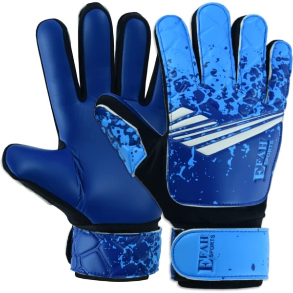 Målvaktshandskar Fotbollshandskar blue size 5 for 9 to 12 years old