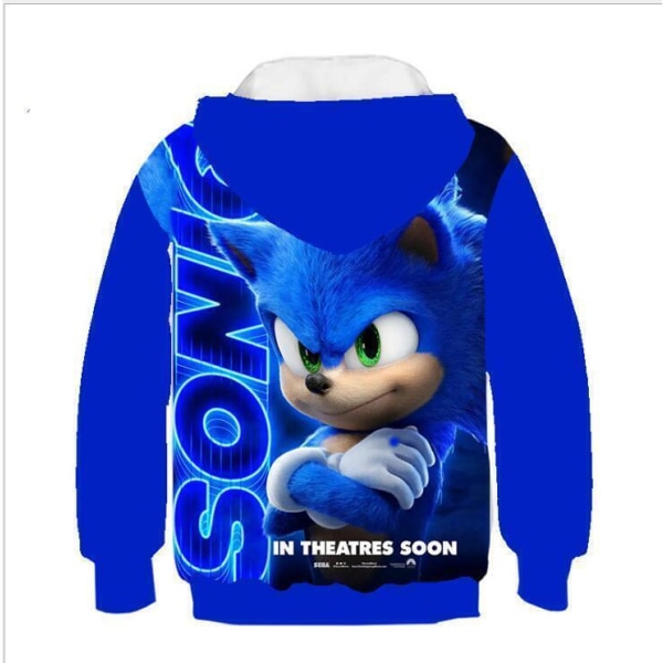 Sonic The Hedgehog Kids Pojkar Hoodie Sweatshirt Winter Rock Tops #6 130/6-7 Years