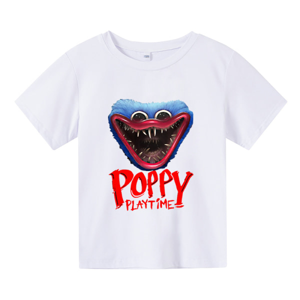 Poppy Playtime T-shirt Kortärmad presenttröja för barn White 120cm