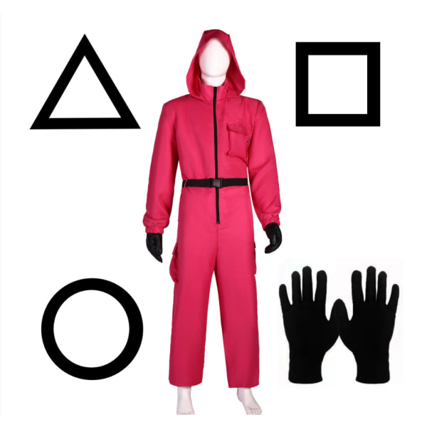 Squid Game Costume - Cosplay Suit Röd Red XL