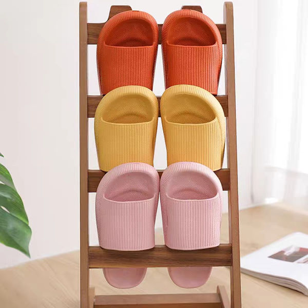 Tofflor för kvinnor Sommar mjuk sula sandaler Halkfria badkläder Yellow 44/45
