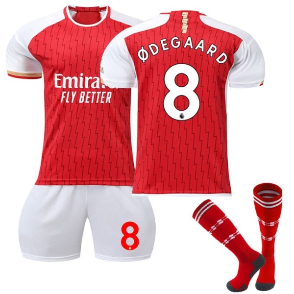 23/24 Arsenal-Hem Tröjor Pojkar Barn Kit Träning Kort Shirt Strumpa Suit Set 23/24 arsenal-home#8 16(2-3years)