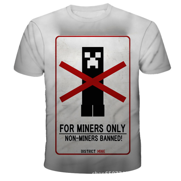 Tecknad Minecraft för pojkar Barn Casual kortärmad T-shirt TX-030176 90