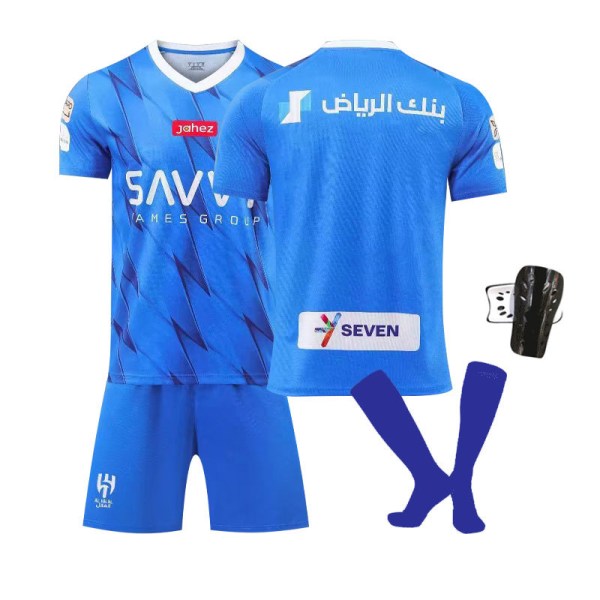 23-24 Al-Hilal Saudi FC Barnhem fotbollströja nr 10 Neymar Neymar 10+socks+sky XXL