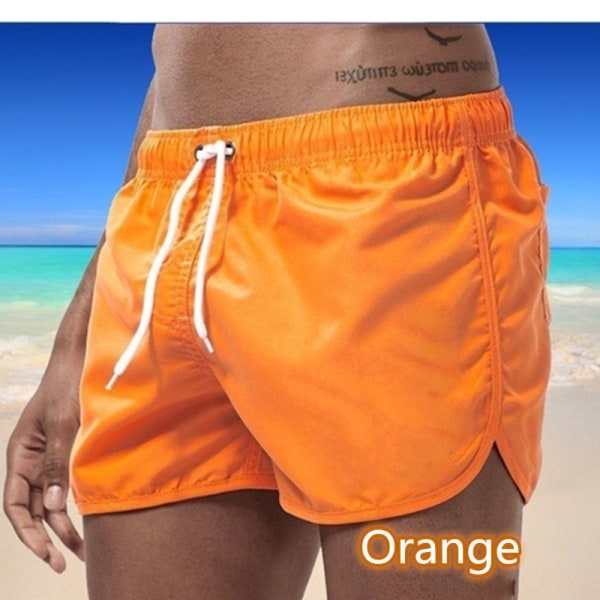 Casual Fashion Beach Shorts för män Orange 2XL