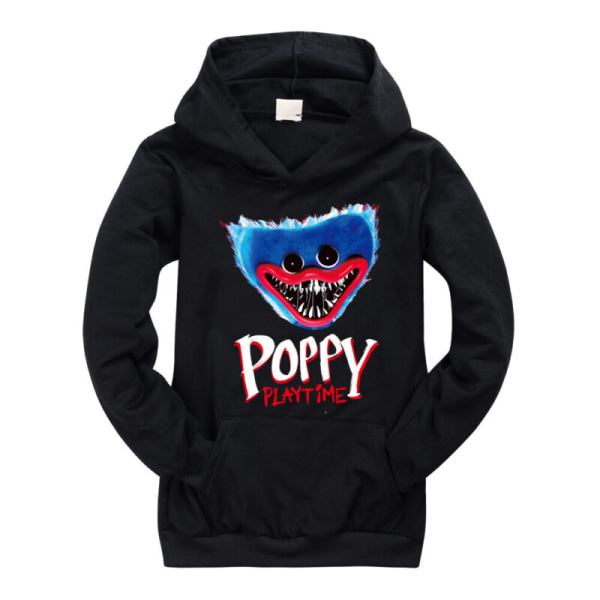 Poppy Playtime Huggy Wuggy T-shirt Shorts Träningsoverall Hoodie Topp black pocket hooded 3-4 years