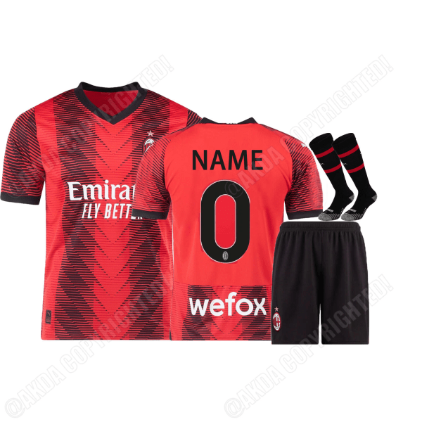 23-24 Manchester City Hemma fotbollsdräkt för barn ac milan 23/24 home kit #custom #24 (8-9 years)