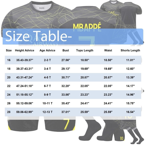 23/24 Barn Fotbollssats för barn 2023/24 Pojkfotbollsdräkt Strumpa kort tröja #num8-22/23 rm away 16(2-3 years)