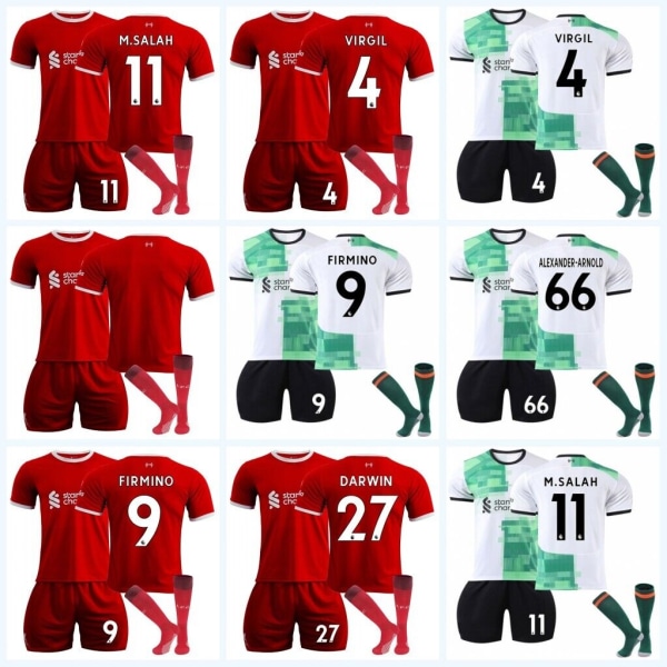 23/24 Barn Fotbollströja Kits Pojkar Träningsdräkt Sportkläder Skjorta Korta strumpor 23/24 liver-pool away #4 #26 (10-11 years)