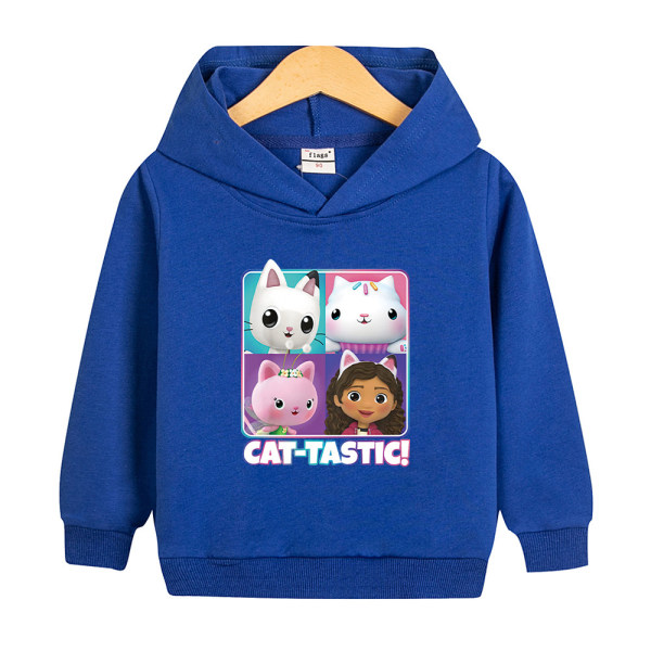 Hoodies Gabby's Dollhouse Pullover Jacka Kappa Present Navy Blue 100cm