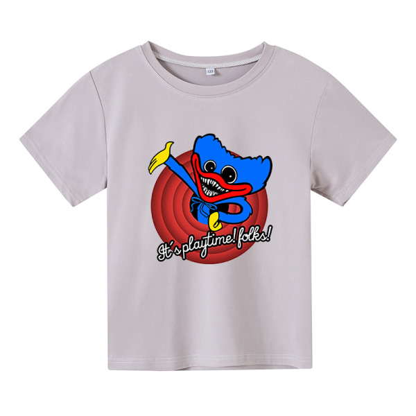 Poppy Playtime T-shirt Kortärmad presenttröja för barn Grey 1 140cm