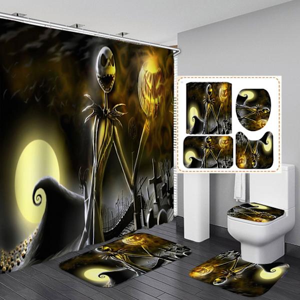 4st Nightmare Before Christmas Duschdraperi Set jy-148 3PCS