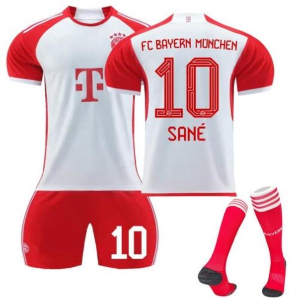 23-24 Barn Fotbollströja Kits Pojkar Träning Sportkläder Skjorta Shorts Strumpor bayern 23/24 home kit #10 #26 (10-11 years)