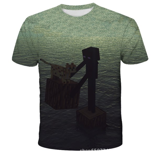 Tecknad Minecraft för pojkar Barn Casual kortärmad T-shirt TX-030171 5XL