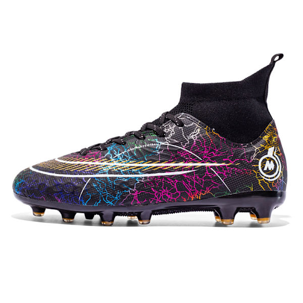 Fotbollsskor för män Halkfria fotbollssneakers 068-1 Black 1 46