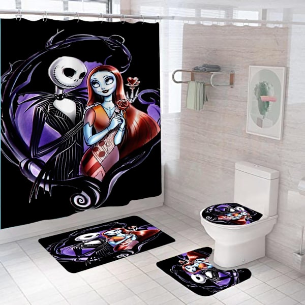 4st Nightmare Before Christmas Duschdraperi Set jy-135 3PCS