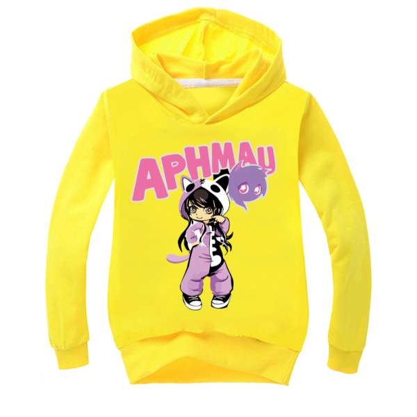 Barn Pojkar Flickor Aphmau Hoodie Långärmad Toppar Sweatshirt Pullover Yellow 110cm