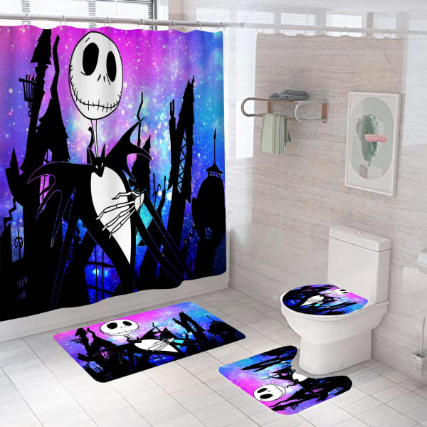 4st Nightmare Before Christmas Duschdraperi Set jy-137 3PCS