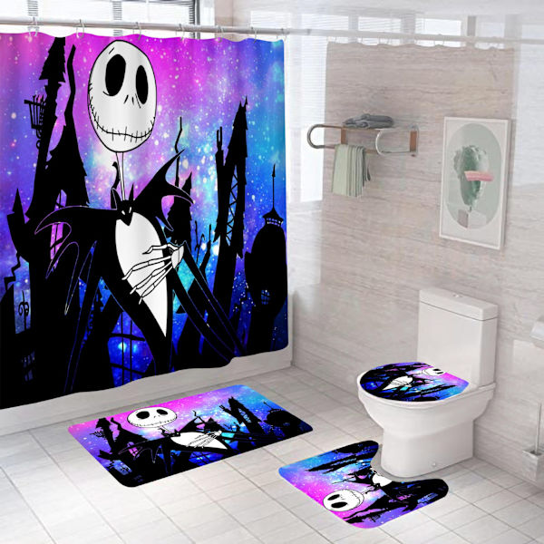 4st Nightmare Before Christmas Duschdraperi Set jy-159 3PCS