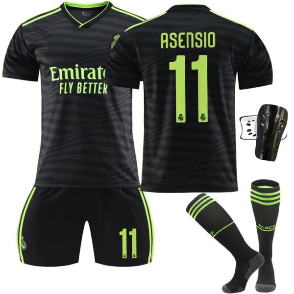 Ny säsong 22-23 Real Madrid Borta fotbollströja Asensio 11 With socks+protect #S