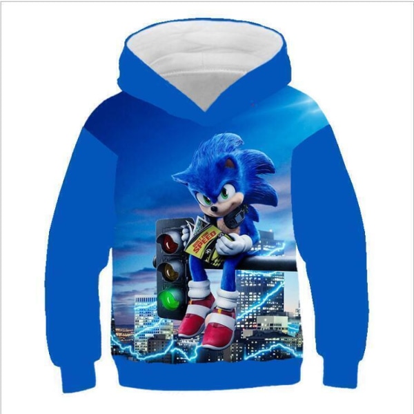 Sonic The Hedgehog Kids Pojkar Hoodie Sweatshirt Winter Rock Tops #7 150/9-10 Years