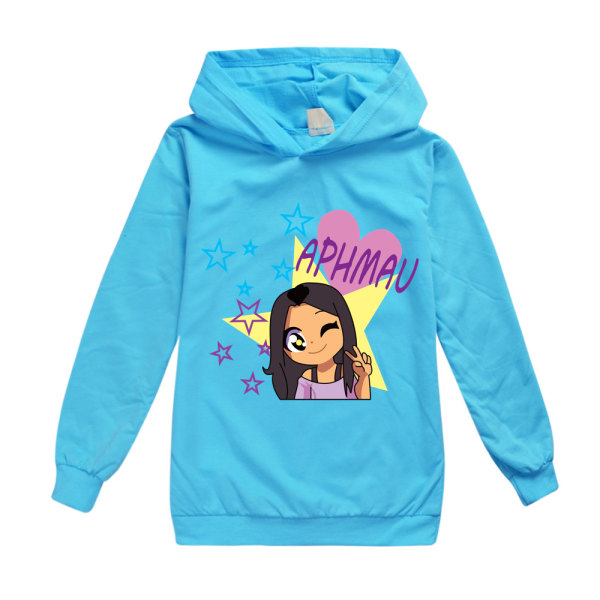 Barn Pojkar Flickor Aphmau Hoodie Sweatshirt Långärmad Jumper Toppar Pullover Light Blue 150cm