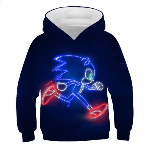 Sonic The Hedgehog Kids Pojkar Hoodie Sweatshirt Winter Rock Tops #8 120/5-6 Years