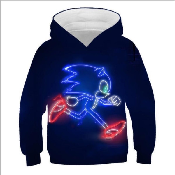 Sonic The Hedgehog Kids Pojkar Hoodie Sweatshirt Winter Rock Tops #8 140/7-8 Years