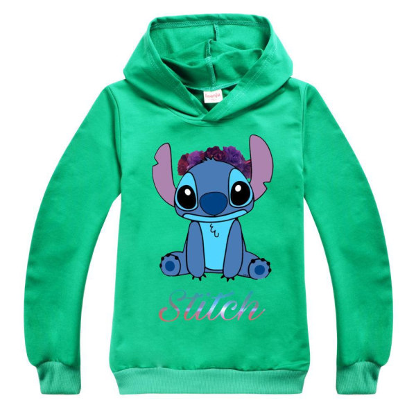 Barn Lilo Stitch Hoodies Tröja med print Green 150cm