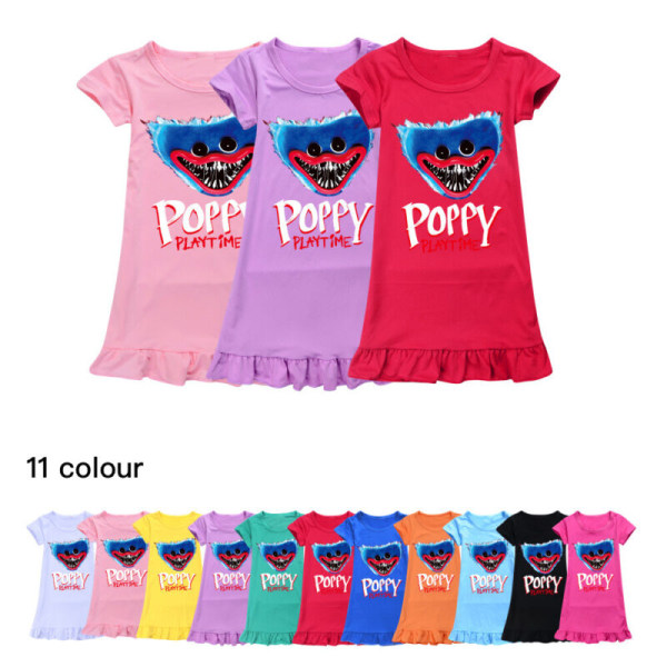 Poppy Playtime Huggy Wuggy T-shirt Shorts Träningsoverall Hoodie Topp bllack t shirt+mask 11-12 years